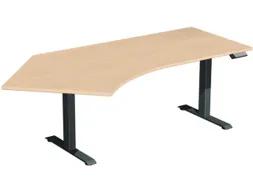 Elektrisch in hgte vst. hoekbureau,HxBxD 630-1280x2166x1130mm