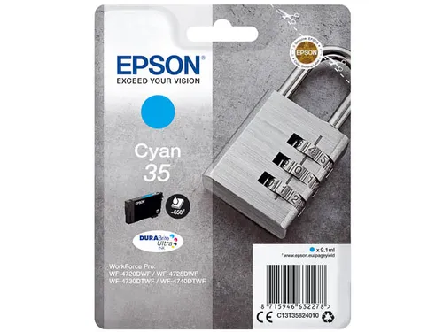C13T35824010 EPSON WF Inkt cyaan ST 650 pagina's 9,14ml
