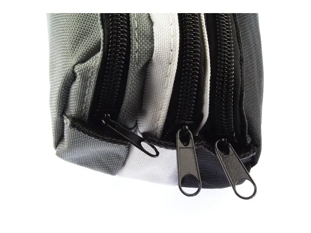 Trousse 3 compartiments noir/blanc/gris
