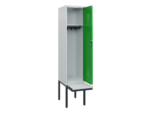 locker met bank,HxBxD 1950x400x815mm,1vak,vak B 400mm,cilinderslot