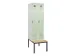 locker met bank,voor scheiding van kleding,HxBxD 2120x600x815mm,2vak