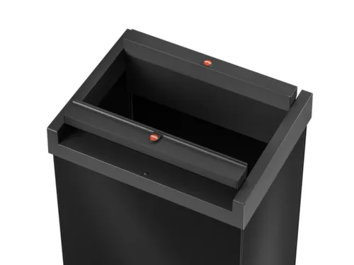 afvalbak,52l,HxBxD 763x339x260mm,romp staal zwart