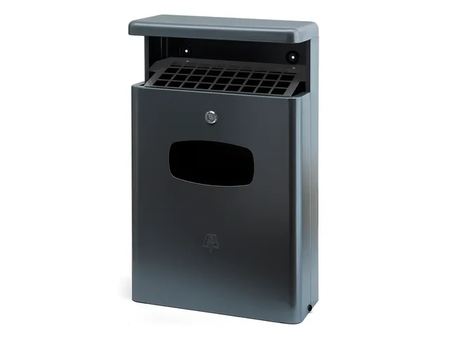 Buitenafvalbak Met Afdak Antraciet 16 Liter