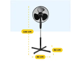 Statiefventilator BRASQ F300 Ø 40cm zwart - 3