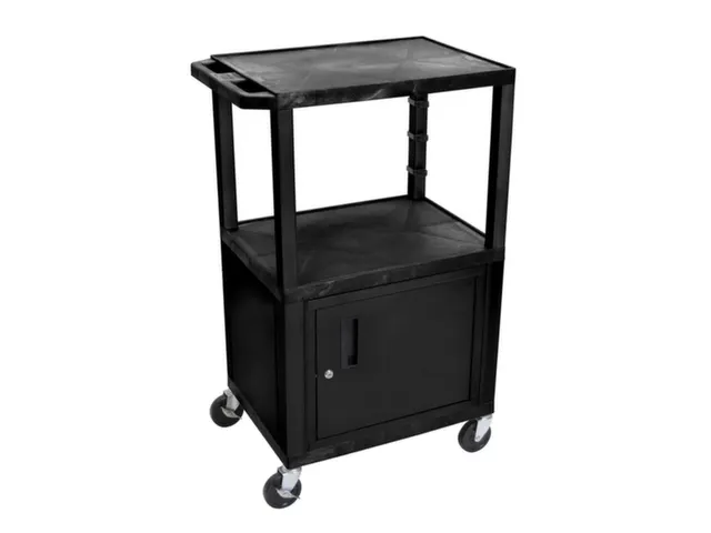 chariot à étagères en plastique,force 150kg,plateau Lxl 610x460mm,n
