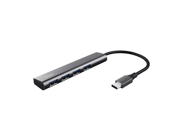 Hub Trust Halyx 4-port USB-C zilver