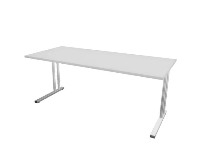 in hoogte verstelbaar bureau HxBxD 720-840x1800x800mm MP-lichtgrijs