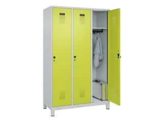 locker,HxBxD 1950x1200x500mm,3vak,vak B 400mm,draaigrendel,voeten - 1