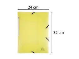 Elastomap 3kl PP A4 Chrom Pastel Geel