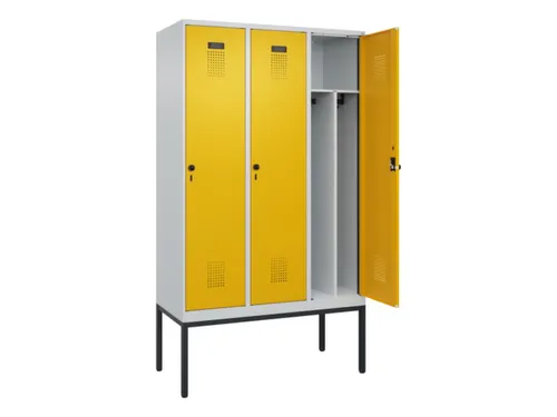 locker voor scheiding van kleding,HxBxD 2120x1200x500mm,3vak