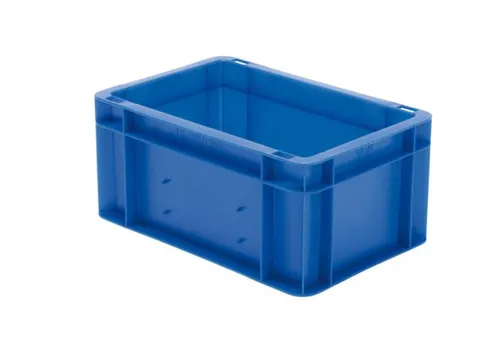 Euronorm-stapelbak 5.5l 145x300x200mm Wanden/bodem Gesloten Blauw