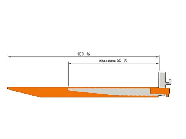 rallonge de fourche,HxLxl 48x1600x128mm