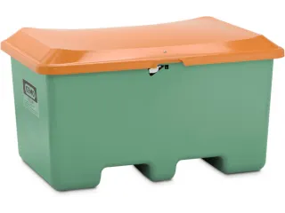 strooigoedbak,400l,HxBxD 680x1210x820mm,GVK,groen,deksel oranje - 1