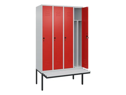 locker voor scheiding van kleding,HxBxD 2120x1200x815mm,4vak