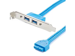 2-poort USB 3.0 A Vrouwelijke Adapter Slotplaatje - 1
