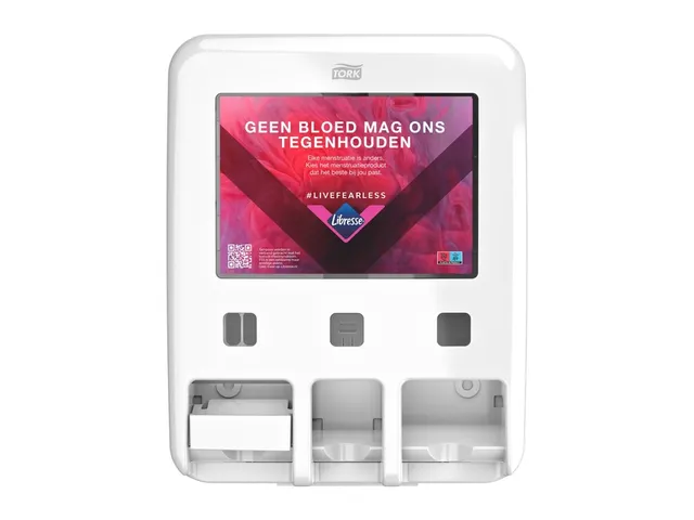 Dameshygiënedispenser Tork P1 P2 P3 wit 564050 voor menstruatieproduc