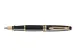 Stylo plume Waterman Expert Noir Laqué GT Medium encre bleue