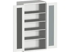 systeemkast,HxBxD 2000x1050x650mm,4xStalen bodem,5-punts sluitsysteem