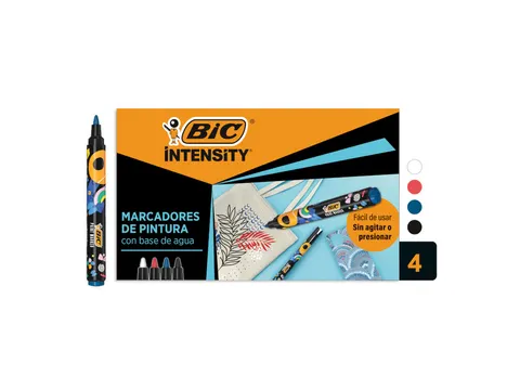 Paintmarker Bic Intensity assorti 4 stuks