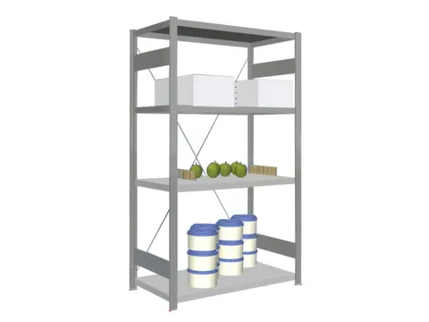 Rvs Inhaakstelling Basis 1750x1060x535mm 4legborden Vaklast 200kg