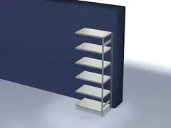 magazijnstelling,aanbouwveld,HxBxD 2500x1010x635mm,vakl. 140kg