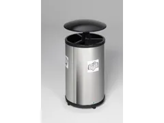 Afvalverzamelstation 3x30 Liter 720x420mm Met Dak Rvs