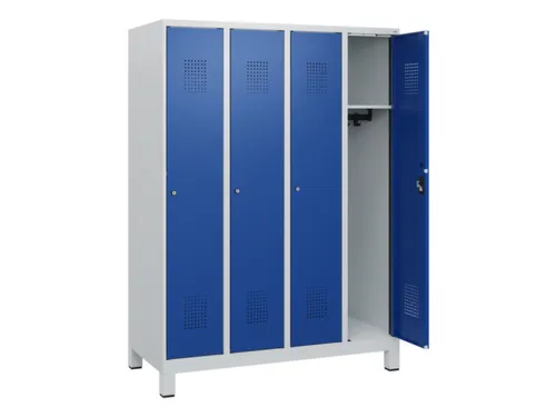 schoollocker,HxBxD 1630x1200x500mm,4vak,vak B 300mm,cil.-slot,voeten
