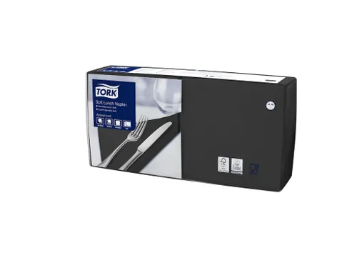 Tork 477864 Soft Lunchservet zwart