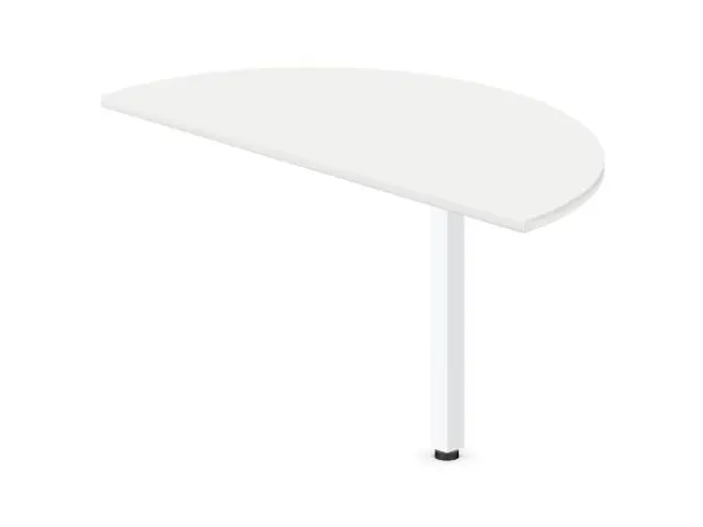 aanbouwtafel,i.h.v.,HxBxD 720-840x1200x600mm,halfrond,Bl-wit