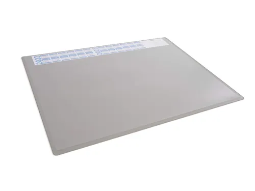 Schrijfonderlegger Grijs 650x500mm met transparant afdekvel