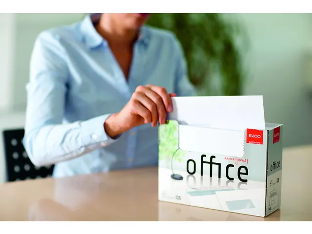 Enveloppes Elco Office FSC C5 100 g avec fenêtre à gauche, blanches,