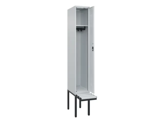locker met bank,HxBxD 2120x300x815mm,1vak,vak B 300mm,cilinderslot