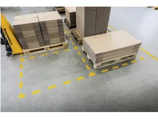 Vloermarkeringssticker in Streepvorm Geel 50x150mm - 2