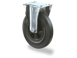 bokwiel,draagverm. 50kg,massief rubber-banden,ØxB 80x25mm,glijlager - 1
