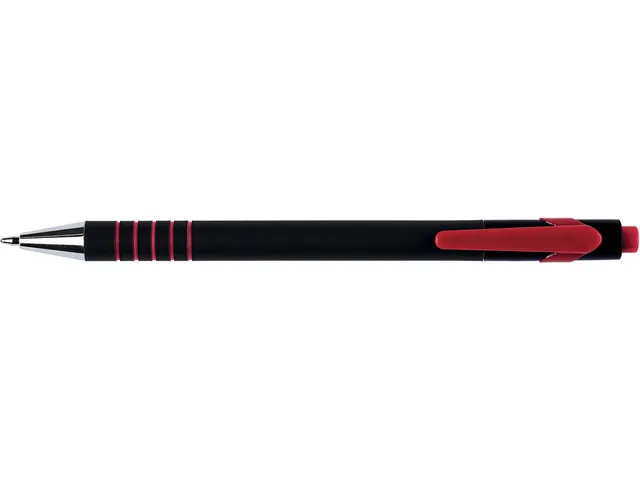 Balpen Lambda Intrekbaar Medium Rood