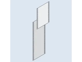 achterwand,v. schroefstelling,HxD 1050x400mm,staal,RAL7035 - 1