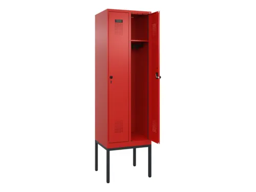 locker,HxBxD 2120x600x500mm,2vak,vak B 300mm,draaigrendel
