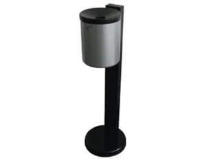Staande asbak,H 825mm,staal,romp nieuw zilver - 1