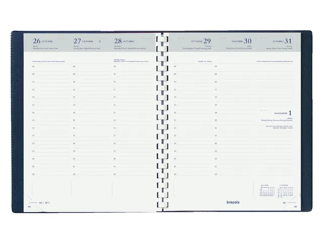 Agendavulling 2027 Brepols Timing 7dagen/2pagina's spiraal wit