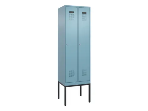 locker,HxBxD 2120x600x500mm,2vak,vak B 300mm,cil.-slot,voetonderstel