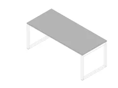 bureau,HxBxD 730x1800x800mm,blad grijs,sledeframe wit