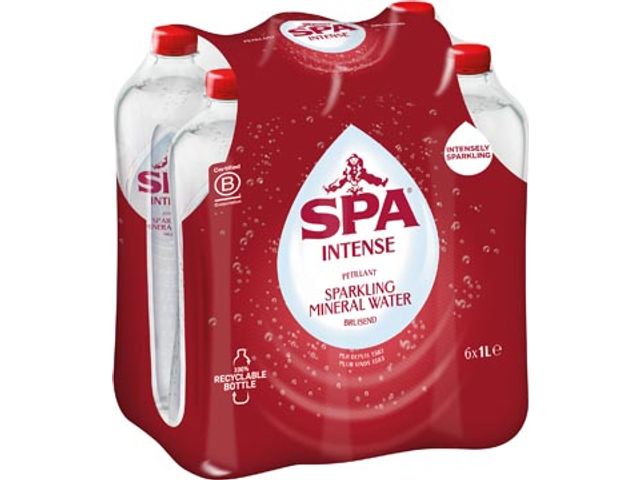 Spa Touch still framboise pomme pet bouteille 1 litre par bouteille,  rétractable 6