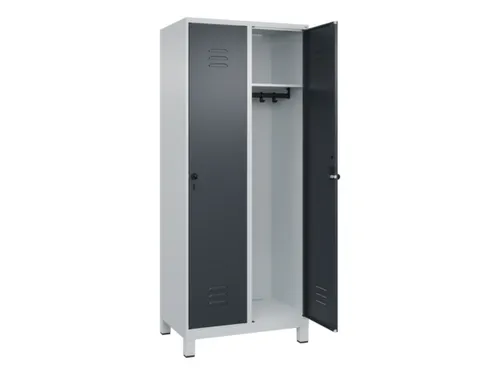locker,HxBxD 1950x800x500mm,2vak,vak B 400mm,draaigrendel,voeten