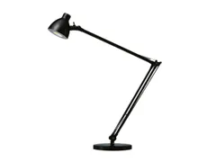 LED-bureaulamp warmwit F kop/arm kantelbaar arm L 840mm Zwart