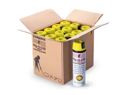 Markeerspray Voor Bouwplaatsen Geel Fluorescerend 500Ml
