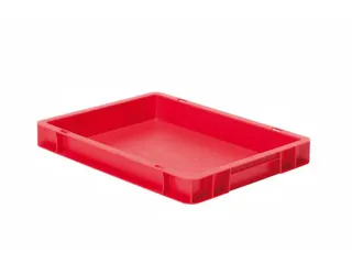 Euronorm-Stapelbak 4.5l 50x 400x 300mm Wanden/Bodem Gesloten Rood - 1
