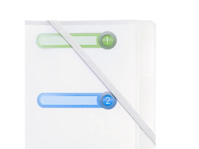 Sorteermap PP Chroma line 3klep 8 vak tr.