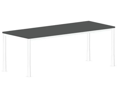 In hoogte verstelbaar bureau,HxBxD 720-840x2000x800mm,MS-donkergrijs