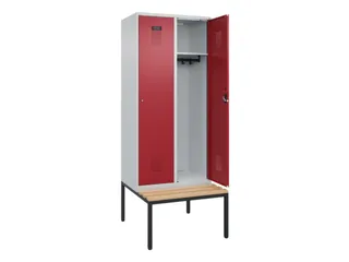 locker met bank,HxBxD 2120x800x815mm,2vak,vak B 400mm,cilinderslot - 1