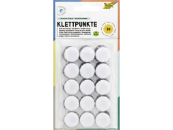 Klittenband Folia rond 2cm 15 stuks zwart 15 stuks wit